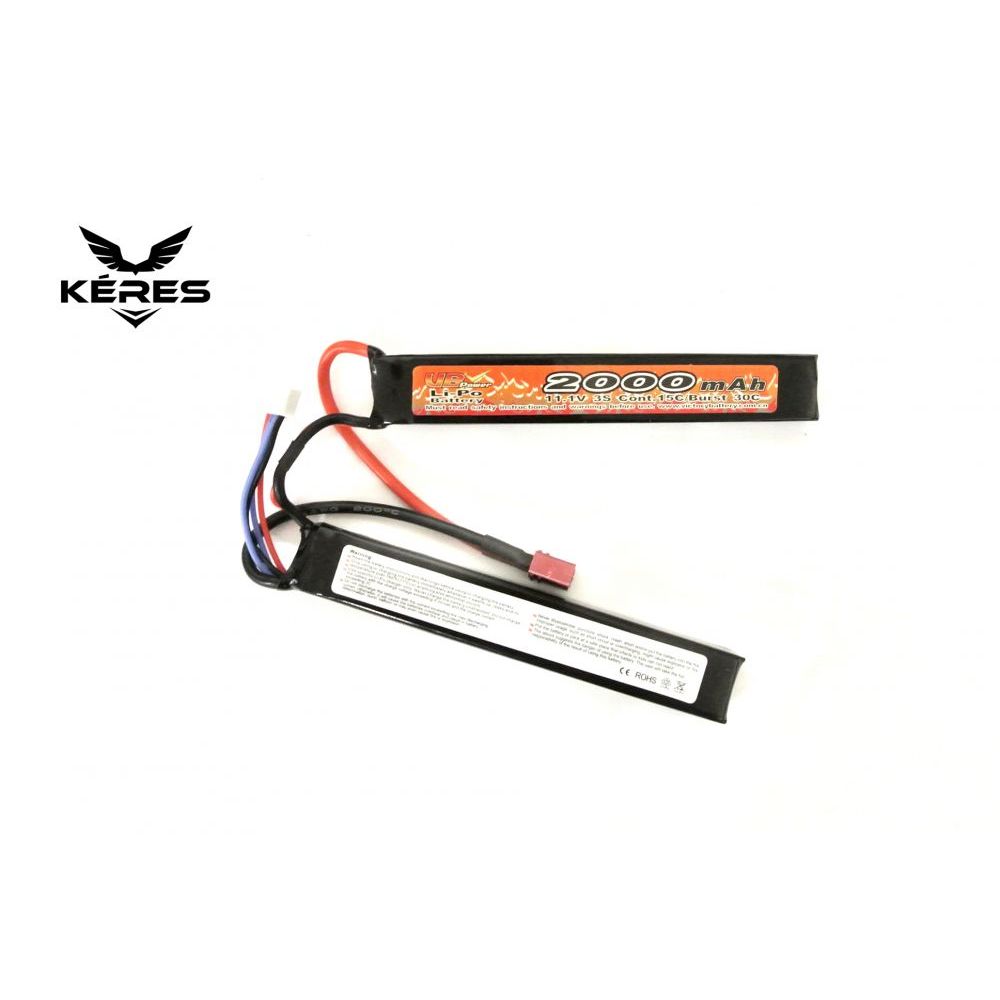 Li-Pol akumulátor 11.1V/2000mAh (15C) - 2 dílný - T-Dean konektor - VB Power