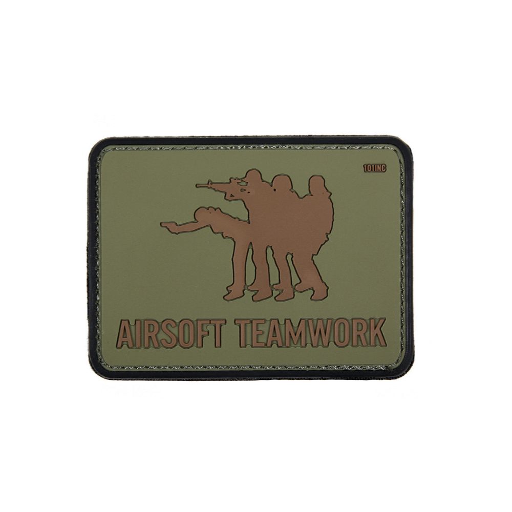 Nášivka PVC Airsoft Teamwork - zelená - 101.INC