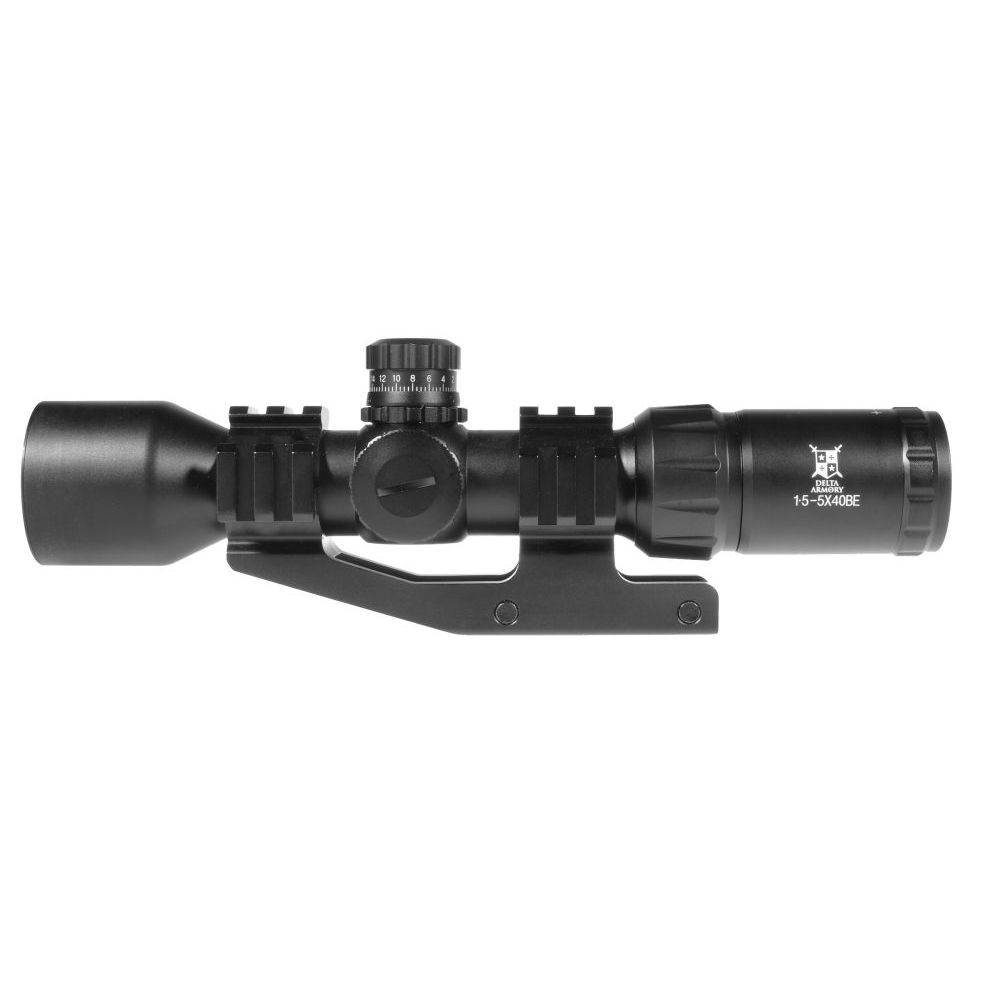 Puškohled 1.5-5x40BE s podsvíceným křížem (3 barvy) - Delta Armory 