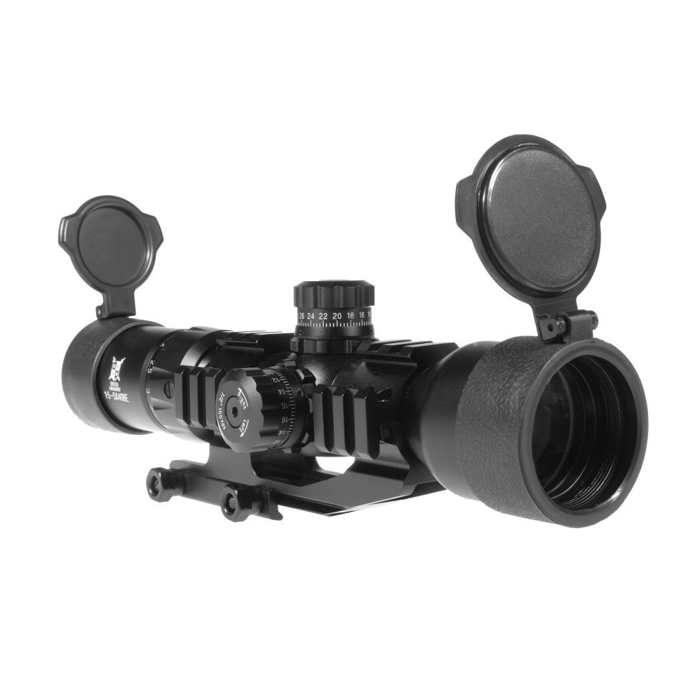 Puškohled 1.5-5x40BE s podsvíceným křížem (3 barvy) - Delta Armory 